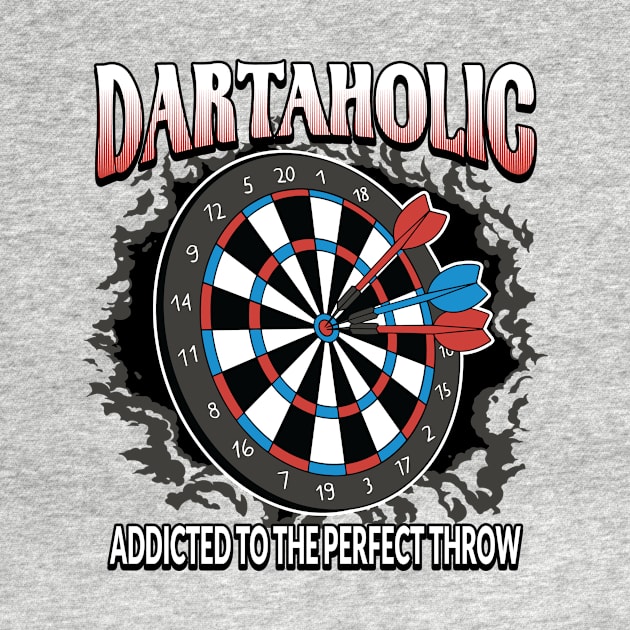 Dartaholic Funny Darts Player by Visual Vibes